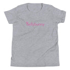 Bellybunny-Youth Short Sleeve T-Shirt-Athletic Heather-with pink logo