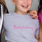 Bellybunny-Youth Short Sleeve T-Shirt-Athletic Heather-with pink logo