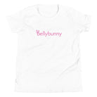 Bellybunny-Youth Short Sleeve T-Shirt-White-with pink logo