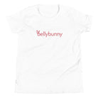 Bellybunny-Youth Short Sleeve T-Shirt-White with red logo