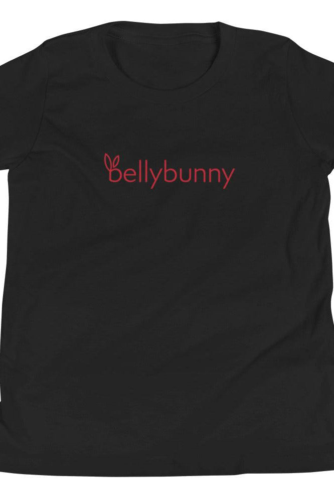 Bellybunny-Youth Short Sleeve T-Shirt-black-with red logo