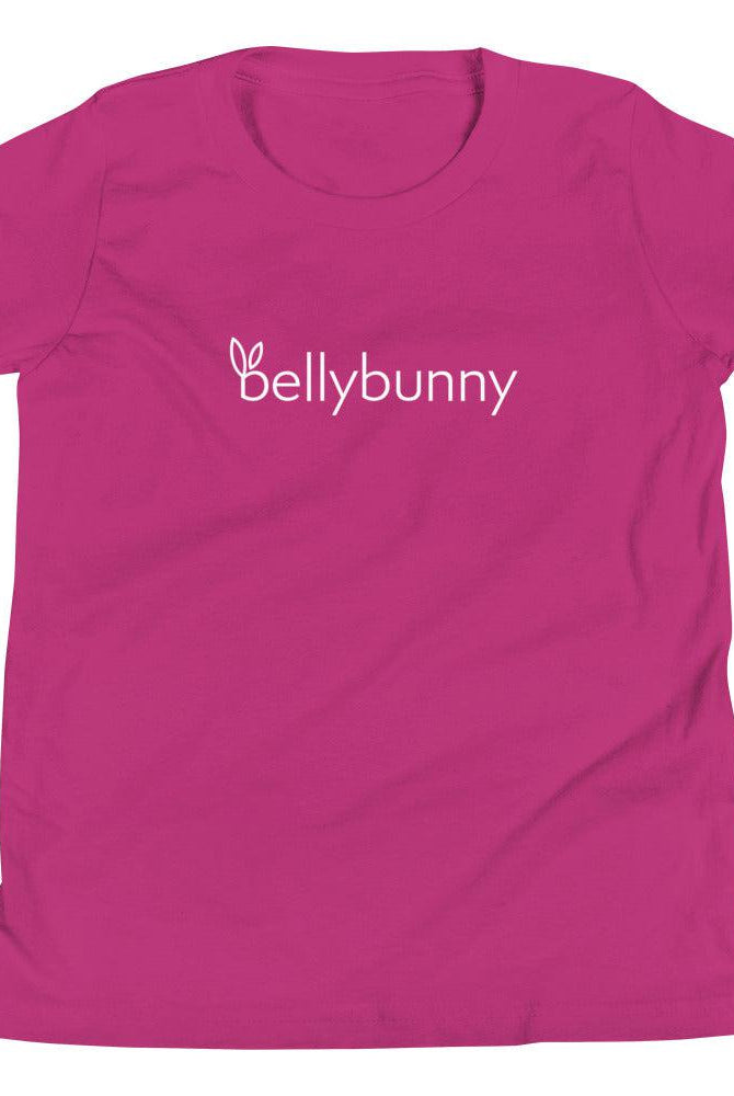Bellybunny-Youth Short Sleeve T-Shirt-pink with white logo